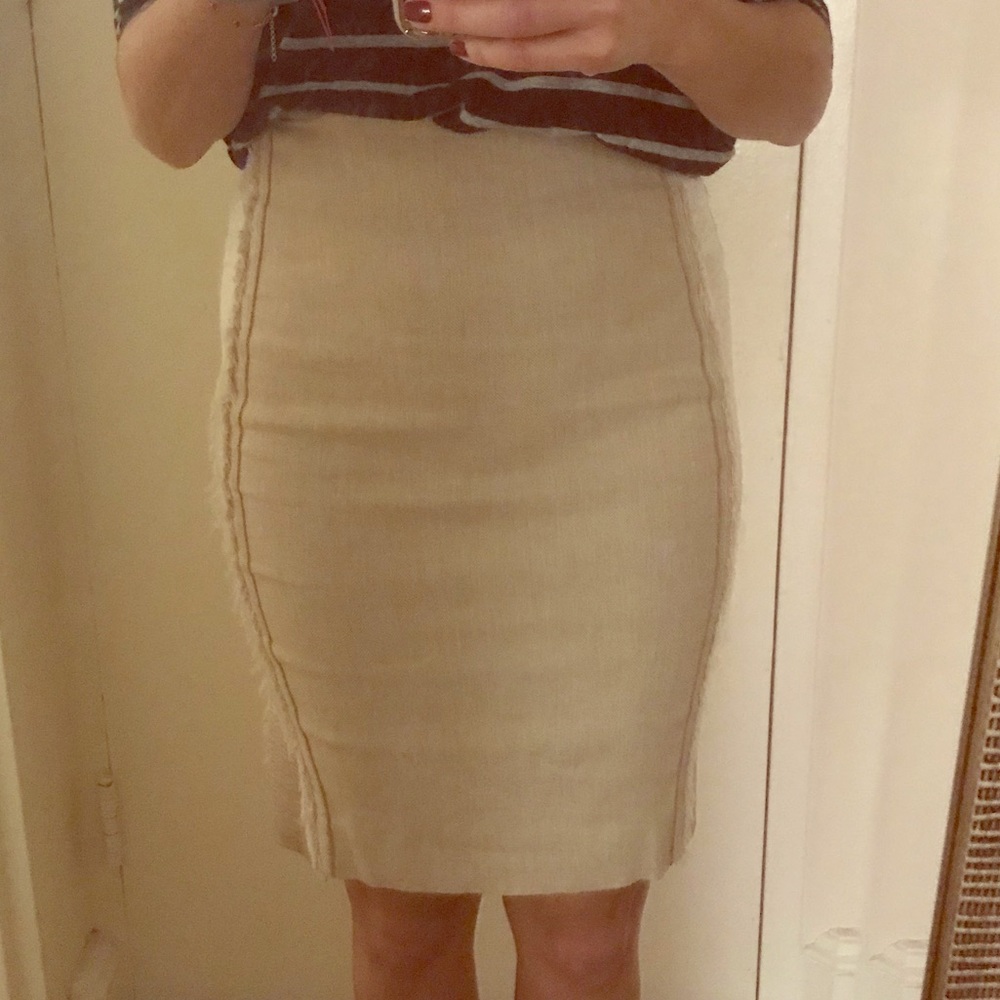 Bebe Beige Pencil Skirt
